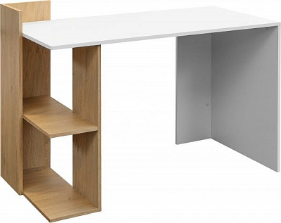 Стол письменный HO shelf белая платина дуб каменный 
