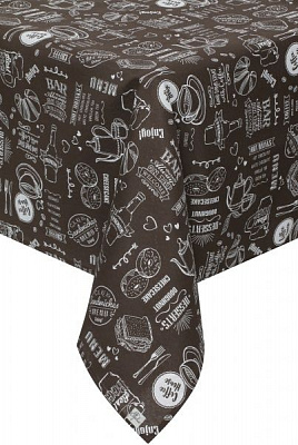 Скатертина Brown Breakfast 136x180 см коричневий Прованс