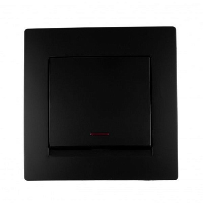 Выключатель одноклавишный UP! (Underprice) One Plus с подсветкой 10 А 250В антрацит 706-4242-111