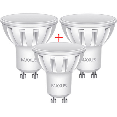 Лампа LED Maxus MR16 5 Вт 220 В холодне світло 3 шт