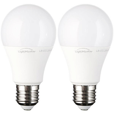 Лампа LED LightMaster LB-572 A60 12 Вт E27 2700K 2 шт