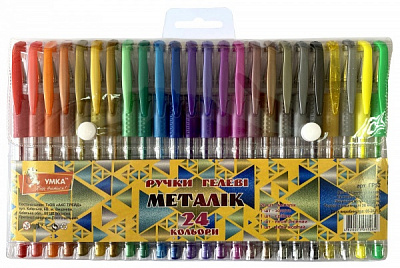 Набор ручек гелевых Умка Metallic 24 шт. ГР52 