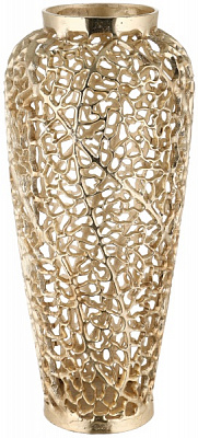 Ваза металлическая амфора коралл 16162A 57 см золотой 