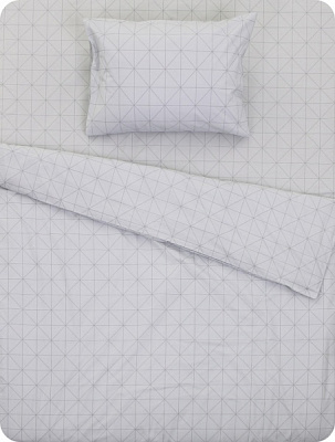 Комплект постельного белья Youth 1,5 светло-серый UP! (Underprice) 