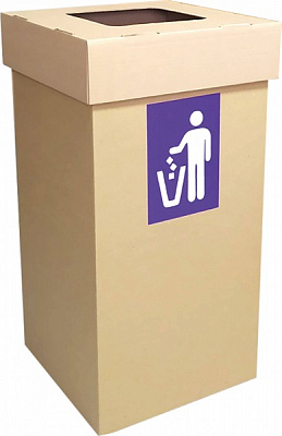 Контейнер для мусора 350х350х700 мм 85,75 л бежевый