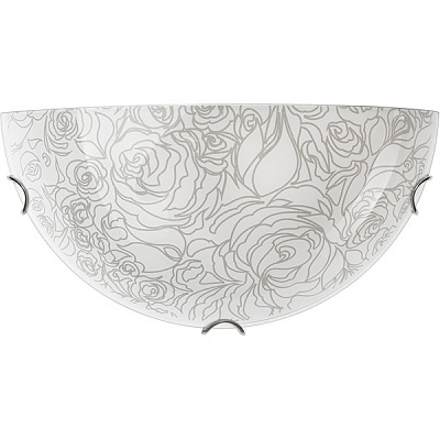 Светильник настенный Декора Розетта 1x60 Вт E27 белыйс рисунком 24301 1/2 gl 