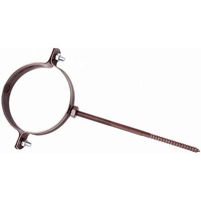 Кронштейн трубы металлический Сяйво L=220 мм D=90 мм коричневый 