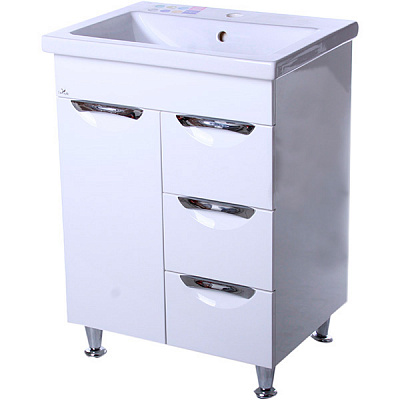 Тумба підлогова Сансервіс Laura 60 с умывальником Como 60 белая