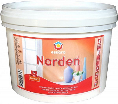 Эмаль Eskaro акриловая Norden 30 TR база под тонировку полумат 2,7л