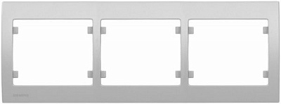 Рамка трехместная Siemens IRIS горизонтальная алюминий меркурий G-S18003-MA