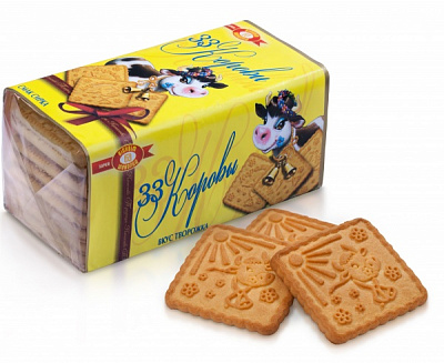 Печиво цукрове ХБФ 33 корови смак сирка 180 г