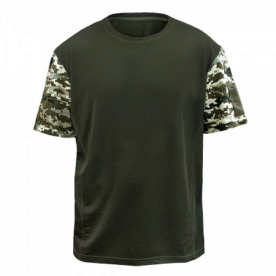 Футболка Expert ® Тактична Мікролакоста Темна Олива р.L піксель