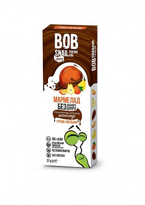 Мармелад BobSnail груша-апельсин-бельгийский молочный шоколад 27 г 