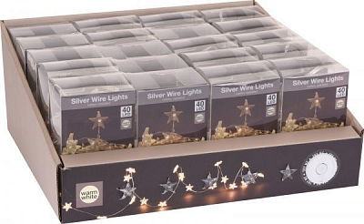 Електрогірлянда Зірочки тепло-белый вбудований світлодіод (LED) 40 ламп 2,1 м