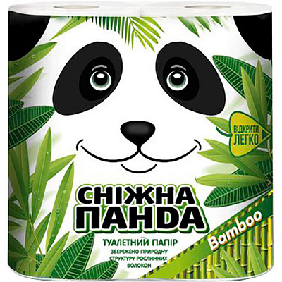 Туалетная бумага Сніжна Панда Bamboo двухслойная 4 шт.