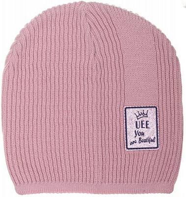 Шапочка дитяча для дівчинки Kraft+ 7597 р.52-54 пильна троянда