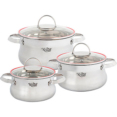 Набор кастрюль Tulpe 6 предметов 26-189-045 Krauff
