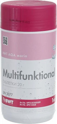 Таблетки для бассейна многофункциональные длительного действия AQA marin Multifunktional 20 г 1 кг BWT 