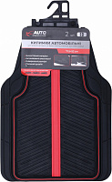 Килимки автомобільні Auto Assistance передні AA24101FR 2 шт. чорний/червоний універсальні