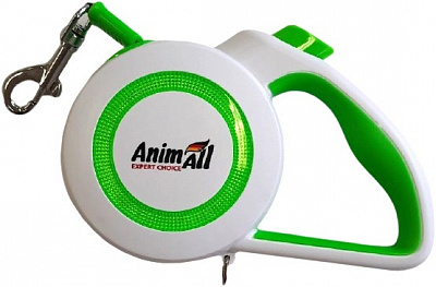 Поводок-рулетка AnimAll Reflector Салатово-белый MS7110-5M