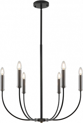 Люстра стельова Sensio Centro 6x40 Вт E14 нікель HU-C-074616-BK