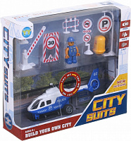 Іграшковий набір Shantou Поліцейський гвинтокрил City suits фрикційний OTB0585332