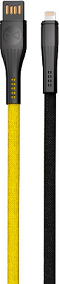 Кабель Forever Core Extreme USB - Lightning 3A 1 м черныйжелтый (5900495780690) 