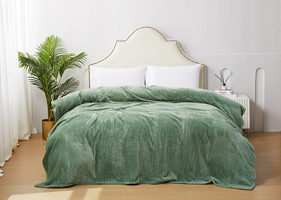 Плед Embossed Leon 160x200 см зеленый La Nuit