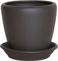 Горшок керамический Ориана-Запорожкерамика Грация №3 крошка овальный 2,5 л шоколад (056-3-129) 