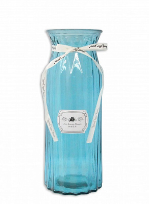 Ваза скляна YIWU Crystal Cindy 29 см синя