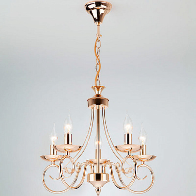 Люстра подвесная Strotskis Luciana 5x60 Вт E14 золото 22404/5 