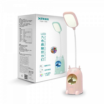 Світильник настільний акумуляторний 5W 4000 К 5 Вт рожевий TGX-795