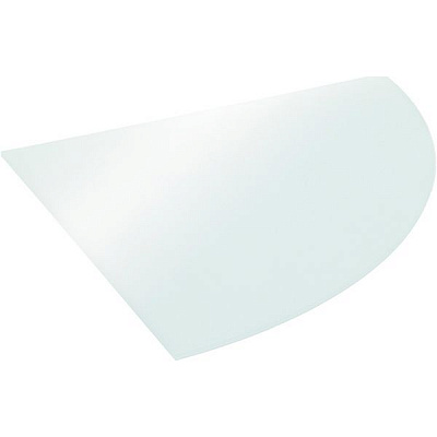 Полка стеклянная радиусная 350x350 мм серый металлик 