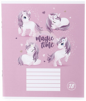 Тетрадь школьная Unicorn 18 листов линия Nota Bene