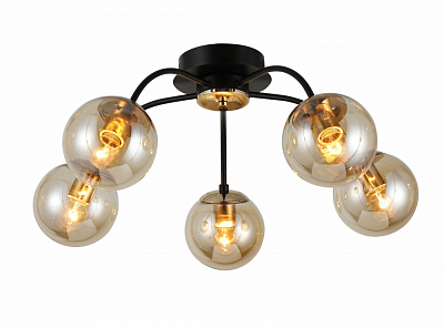 Люстра потолочная Sensio Bordo 5x40 Вт E27 черный LS-35818/5BG-E2740W