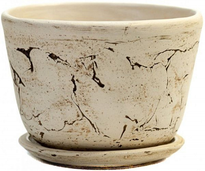 Горщик керамічний Віола круглий 2л бежевий