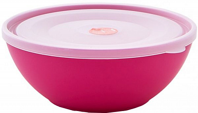 Миска з кришкою Мульті 3 л рожевий Алеана