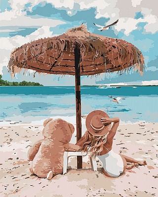 Картина по номерам Я и мой мишка Идейка 