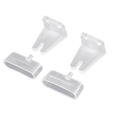 Комплект Rollotex Уголок нижней фиксации для жалюзи прозрачный 