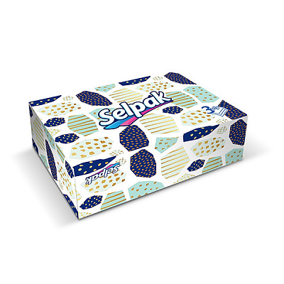 Салфетки гигиенические в коробке Selpak Мини 70 шт.