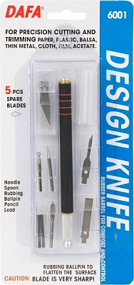 Набор для моделирования нож макетный 5 сменных лезвий + 7 насадок 6001 DAFA