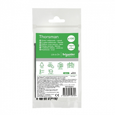 Стяжка для кабеля Schneider Electric Thorsman 100х2.5 мм 100 шт./уп. IMT46251 черный 