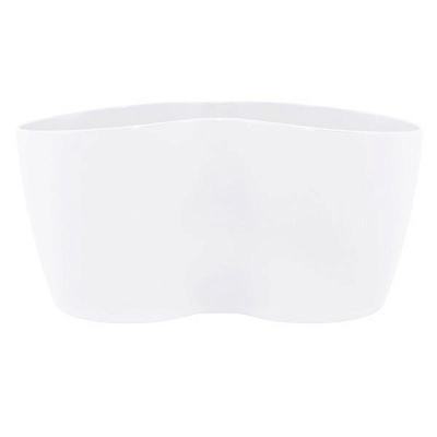 Горщик пластиковий Алеана Кактусник на 2 рослини фігурний 0,9л білий (113052)