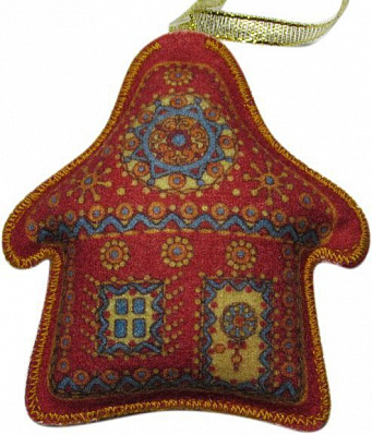 Підвіска фетрова Хатка червона 8,5 см