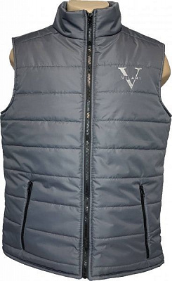 Жилет Україна стьобаний, темно-сірий чоловічий L