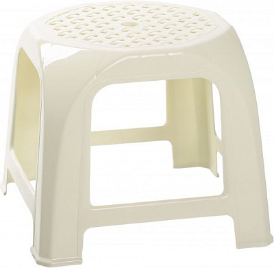 Табурет пластиковый Алеана Малятко 27x32x32 см светло-бежевый  