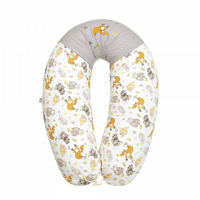 Подушка для кормления IDEIA Обнимашки с вышивкой и пуговкой 30x190 см разноцветный 4820227285068 