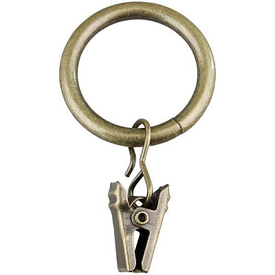 Кольцо c прищепкой Bojanek наборной d16/19 мм античная латунь 