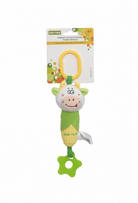 Игрушка-подвеска Baby Team с прорезывателем Веселые животные в ассортименте 8525