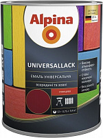 Емаль алкідна Alpina Universallack сірий глянець 0.75л